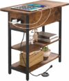 Yoobure End Table With Charging Station, Flip Top
