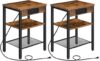 HOOBRO End Tables With Charging Station, USB Ports