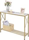 Tajsoon Entryway Console Table With Shelves