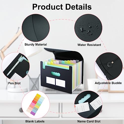 EOOUT Accordion File Organizer, Expanding File Folder, 13 Pockets - Image 3