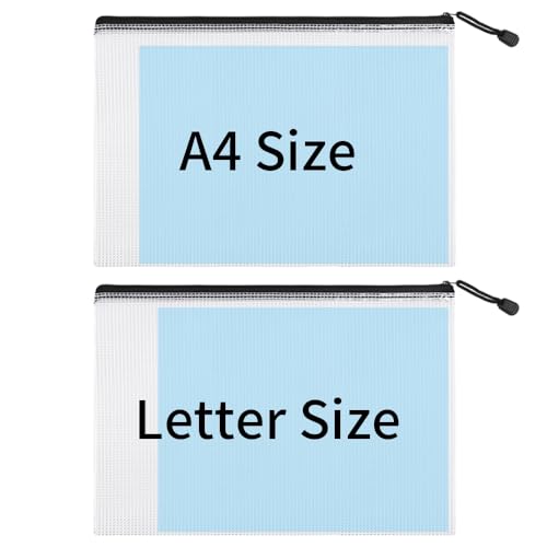 EOOUT Mesh Zipper Pouch Bags, 24pcs, A4 Size - Image 3