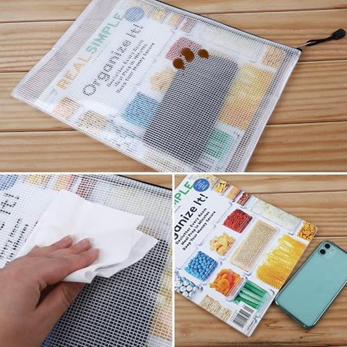 EOOUT Mesh Zipper Pouch Bags, 24pcs, A4 Size - Image 5