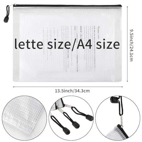 EOOUT Mesh Zipper Pouch Bags, 24pcs, A4 Size - Image 2
