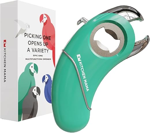 Kitchen Mama Epic One Multifunction Ergonomic Opener (Teal)