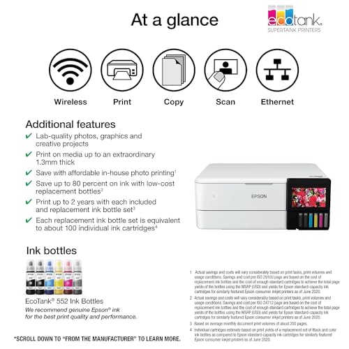 Epson EcoTank Photo ET-8500 Wireless Printer - Image 5