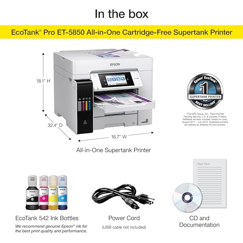 Epson EcoTank Pro ET-5850 Wireless All-in-One Printer - Image 3