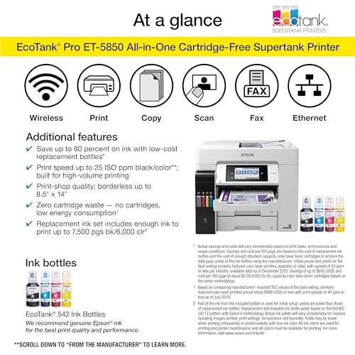 Epson EcoTank Pro ET-5850 Wireless All-in-One Printer - Image 2