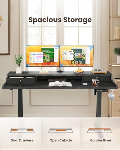 ErGear Electric Standing Desk With Drawers - Image 4