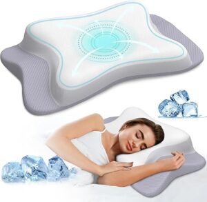Polovo Ergonomic Cooling Contour Memory Foam Pillow