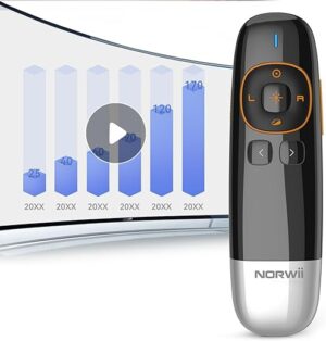Norwii Ergonomic Wireless Presenter Clicker N86s