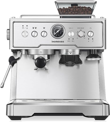 Ihomekee Espresso Coffee Maker With Grinder