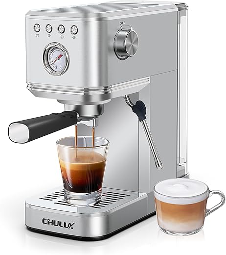 CHULUX Espresso Machine 20 Bar With Frother