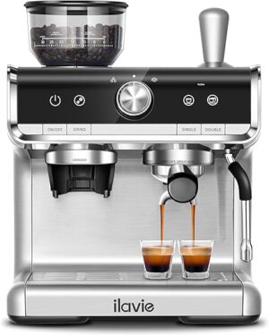 ILAVIE Espresso Machine 20 Bar With Frother
