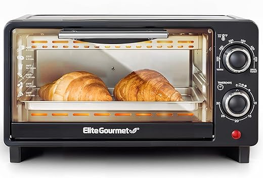 Elite Gourmet ETO490 4 Slice Countertop Toaster Oven