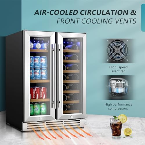 EUHOMY Dual Zone Wine Cooler, Holds 21 Bottles - Image 3