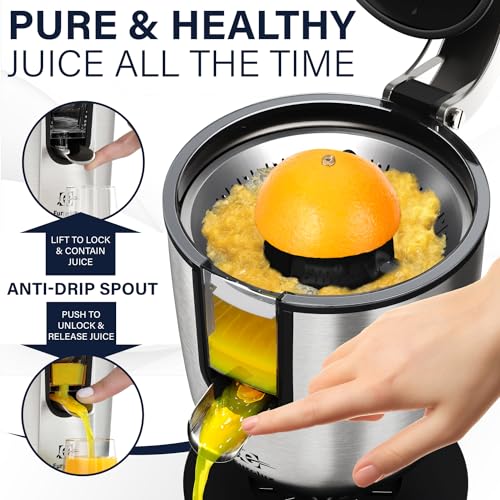 Eurolux Premium Electric Orange Juicer, Stainless Steel - Image 3