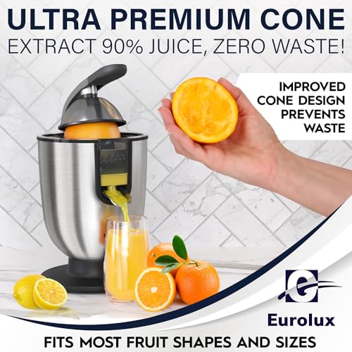 Eurolux Premium Electric Orange Juicer, Stainless Steel - Image 4