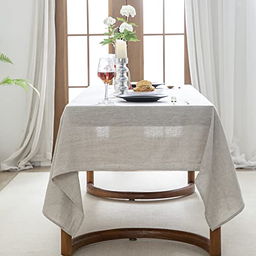EVERLY Pure Linen Rectangle Tablecloths 60x120 Inches - Image 3