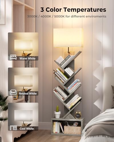 Evermagin 6 Tier Tree Bookshelf With Light - Image 3