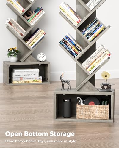 Evermagin 6 Tier Tree Bookshelf With Light - Image 4