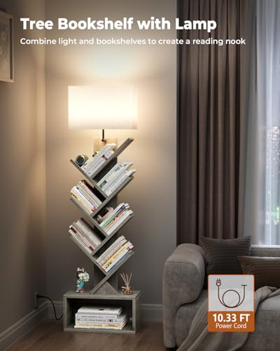 Evermagin 6 Tier Tree Bookshelf With Light - Image 2
