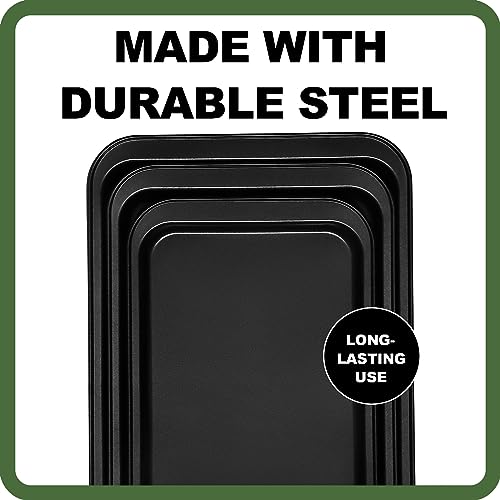 EWFEN Nonstick Baking Sheet Tray Set, Dark Grey - Image 5
