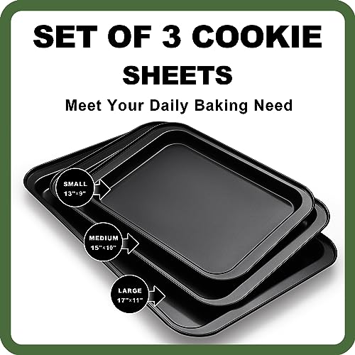 EWFEN Nonstick Baking Sheet Tray Set, Dark Grey - Image 2