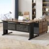 Tribesigns Executive Desk With File Cabinet, Large