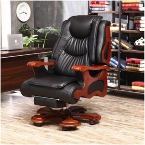 ZLZYPLE Executive PU Leather Swivel Task Chair