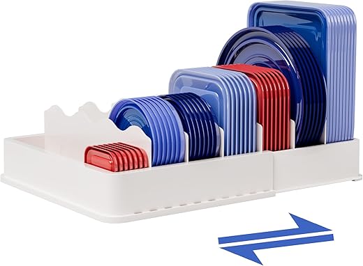 SWOMMOLY Expandable Food Storage Lid Organizer