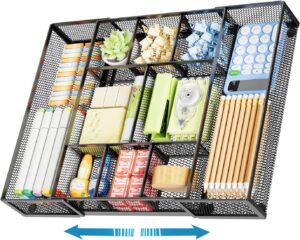 Marbrasse Expandable Mesh Desk Drawer Organizer
