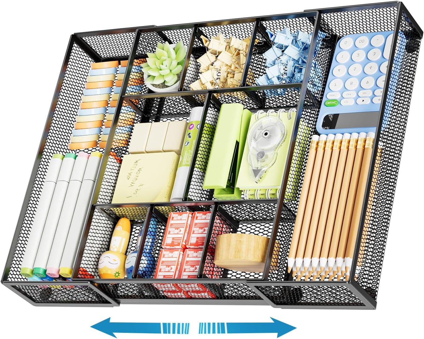 Marbrasse Expandable Mesh Desk Drawer Organizer