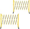Bstyjqxh Expandable Metal Barricade with Casters (2 Pack)