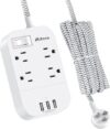 Mifaso Extension Cord Power Strip With USB