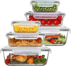 Vtopmart Extra Large Glass Food Storage Containers
