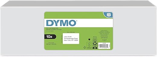 DYMO Extra-Large Shipping Labels, 4" x 6", 2200 Total