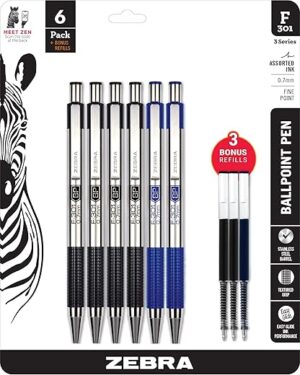 Zebra Pen F 301 RT BP Pen 9 Pack