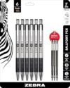 Zebra F-301 Stainless Steel Retractable Pen Combo