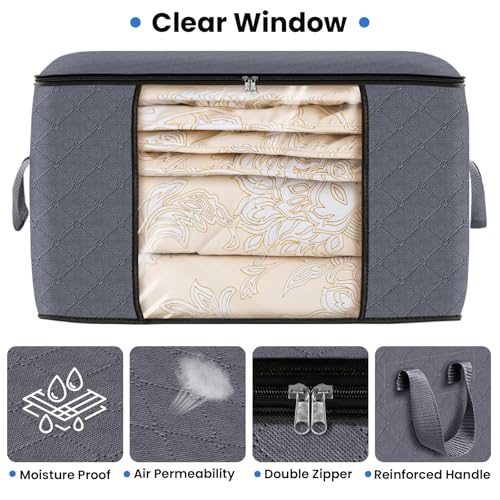 Fab totes Clothes Storage Bags, Foldable Thick Fabric - Image 4