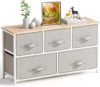 Pipishell Fabric Dresser With 5 Drawers