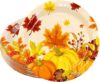 CIEOVO Fall Maple Leaf Pumpkin Paper Plates Set