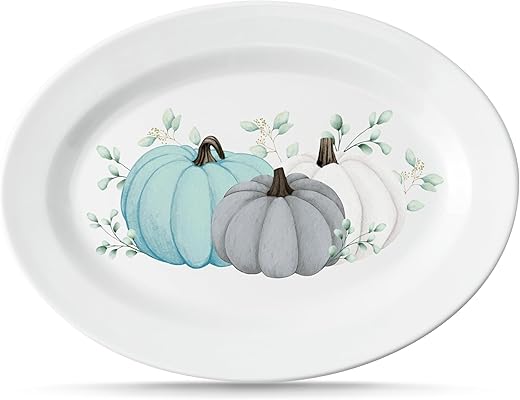 R HORSE Fall Oval Melamine Thanksgiving Platter