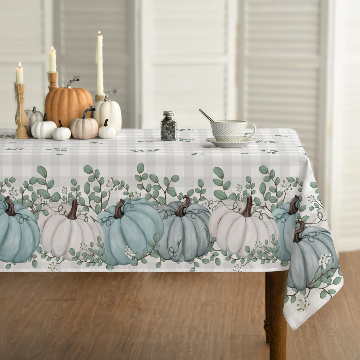 Horaldaily Fall Tablecloth 60x84 Inch Rectangular