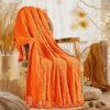 inhand Fall Throw Blanket Burnt Orange Decor