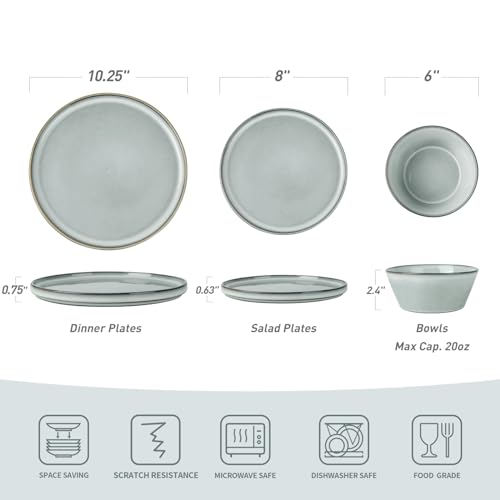 famiware Annecy Stoneware Dinnerware Set, 12 Pieces - Image 2