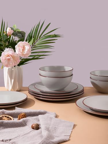 famiware Venus Stoneware Dinnerware Set, 12 Pieces - Image 2