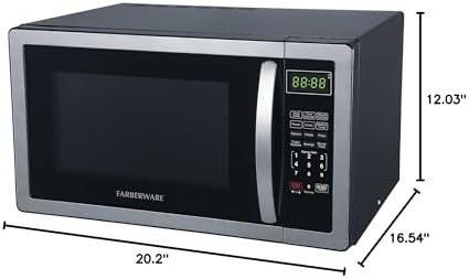 Farberware Microwave Oven, Stainless Steel/Black - Image 3