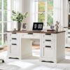 RedLemon Farmhouse Executive Desk With Drawers