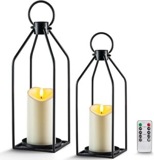 Homemory Farmhouse Lanterns With Flameless Candles