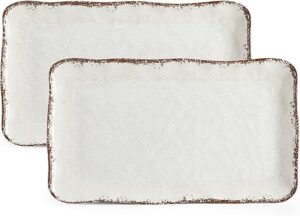 LEHAHA Farmhouse Large Melamine Platters Set